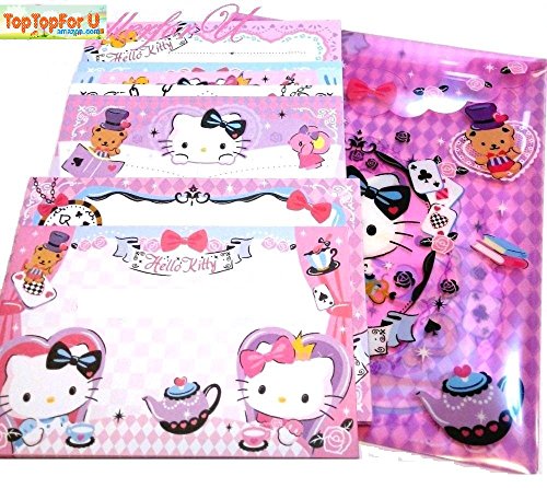 Hello Kitty Letter Set Writing Paper 40 Sheets + 20 Envelopes + Sticker + Folder