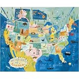 Oopsy Daisy USA Map 22X18 Canvas Art Image Wrap
