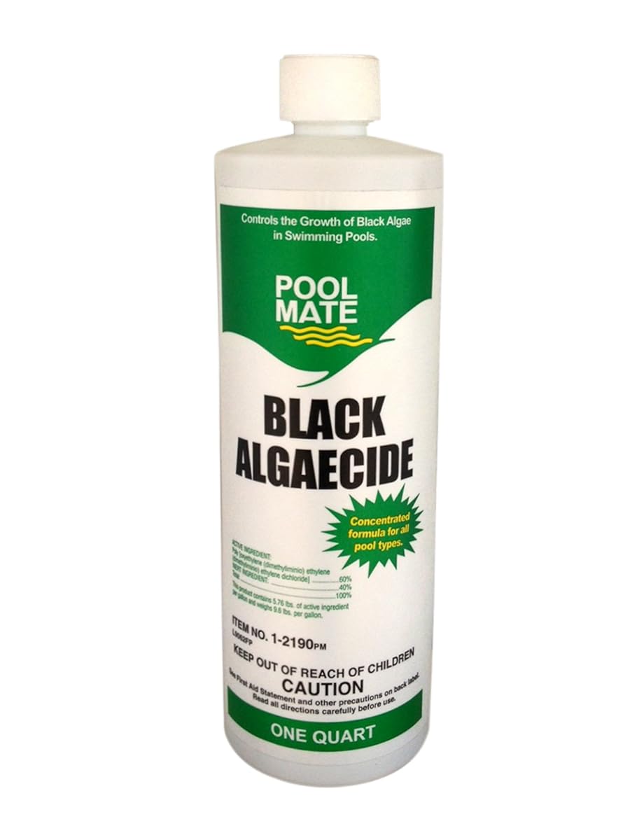 Pool Mate 12190 Black Algaecide for Swimming Pools, 1Quart