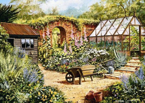 Childrens Toyshop  Toys : Falcon Deluxe Puzzle - Country Garden (1000 pieces)