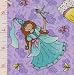 By The Yard Purple Princess Portraits 100% Cotton Fabric
