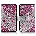iPhone 6 6S Plus Case - Cellularvilla Pu Leather Wallet Diamond Design Sparkle Glitter Card Flip Open Pocket Case Cover Pouch for Apple iPhone 6 6S Plus 5.5