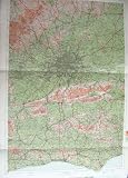 England Surrey Geographical Map Maps Antique Print 1910