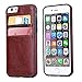 iPhone 6S Plus Case, iPhone 6 Plus Case, Joopapa iPhone 6/6S Plus Wallet Case, Leather Wallet Case back Cover with 2 Credit Card/ID Card Slots for Apple iPhone 6S Plus / iPhone 6 Plus (Brown)