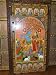 Tribal Orissa Indian Art Radha Krishna Hand Painted Temple Wall Panel 72 Inch