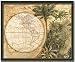 Global World Safari Map Palm Tree 2 Picture Art Print By Chaden Framed