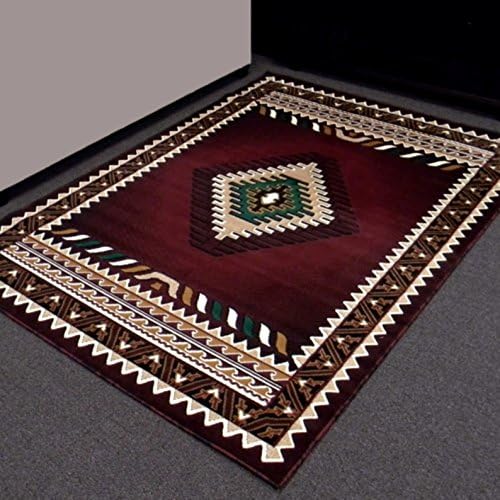 Burgundy Arrow Southwestern Area Rug 5 X 7