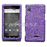 61szeqfU4tL. SL160  Purple Diamante Crystal Case Protector Cover for Motorola Droid A855 Verizon wireless
