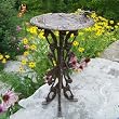 Oakland Living 5084AP Antique Pewter Butterfly & Dragonfly Aluminum Birdbath
