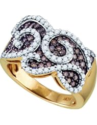 1.01CT COGNAC DIAMOND LADIES FASHION BAND