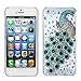 MYBAT IPHONE5HPCBKXTLDM3D617WP Premium Crystal 3D Diamante Case for iPhone 5 / iPhone 5S - 1 Pack - Retail Packaging - Turquoise Peacock