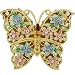 Spread Wing Butterfly Crystal Jeweled Pewter Trinket Box