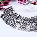 QIYUN.Z (TM) Chunky Punk Tribal Retro Antique Silver Coins Plated Alloy Bib Choker Necklace