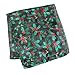 CTM Women's Long Satin Christmas Holiday Holly Leaves Scarf