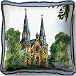 Villanova Univ Chapel Pillow - 17 x 17 Pillow - Villanova Wildcats