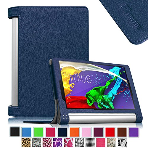 Fintie Lenovo Yoga Tablet 2 8 Folio Case Cover with Auto Sleep / Wake Feature (Only Fit Lenovo Yoga Tablet 2 8-Inch), Navy