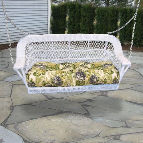 North Cape Manchester Resin Wicker Porch Swing - White
