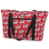 ISU Cyclones Tote Bag Deluxe Iowa State University with COTTON FABRIC Surface and WATERPROOF LINING