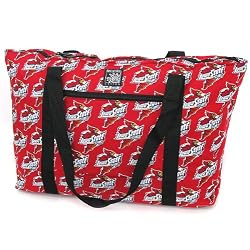 ISU Cyclones Tote Bag Deluxe Iowa State University with COTTON FABRIC Surface and WATERPROOF LINING
