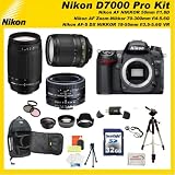 Nikon D7000 16.2MP DX-Format CMOS Digital SLR with 3.0-Inch LCD with Nikon 18-55mm VR AF-S DX Nikkor Autofocus Lens & Nikon 70-300mm G Zoom NIKKOR Lens & Nikon Normal AF Nikkor 50mm f/1.8D with SSE Pro Series 32GB Accessory Package: Including 3 Extra Lenses, 32GB SDHC Card, Backpack, Tripod and much much more...