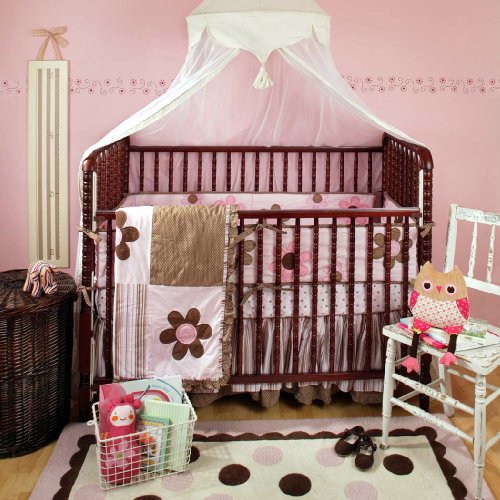 My Baby Sam Flower Power 4 Piece Crib Bedding Set product image
