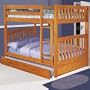 Honey Full Full Mission Bunk w/ Trundle: Desk Hutch & Chair, TV Stand