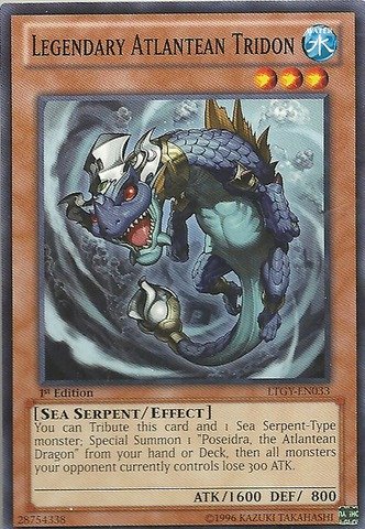 Yu-Gi-Oh! - Legendary Atlantean Tridon (LTGY-EN033) - Lord of the Tachyon Galaxy - 1st Edition - Common On Sale