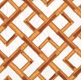 Caspari Set of Two Bamboo Natural Cocktail Napkins packages, 20 per package