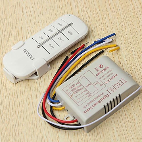 Wireless 3 Channels 220V Lamp Remote Control Switch Transmitter
