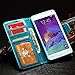 Joopapa Note 4 Case, Galaxy Note 4 Case, Galaxy Note 4 Luxury Fashion Pu Leather Magnet Wallet Flip Case Cover with Built-in Credit Card/ID Card Slots for Samsung Galaxy Note 4 (Blue)