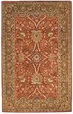 8'3 x 11' Rectangular Safavieh CL249B-9 Rust/Green Color Hand Tufted Indian Classic Collection Rug