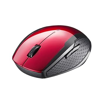 【クリックで詳細表示】BUFFALO Bluetooth3.0対応 BlueLEDマウス 静音/5ボタン/横スクロール レッド BSMBB27SRD： パソコン・周辺機器
