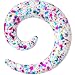 5/8" Acrylic Rainbow Bubblegum Spatter Spiral Taper