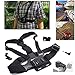 EEEKit 5 Items Accessories Stater Kit for Kodak SP360 16 MP Digital Camera, Car Suction Mount,Floating Hand Grip,Chest Harness and Selfie Monopod Pole
