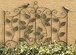 Decorative Bird Metal Fence Border and Trellis (set of 2)