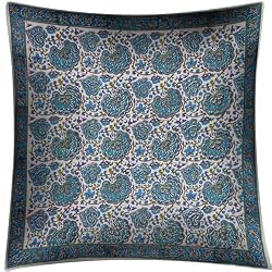 Cotton Throw Pillow Covers Indian-Style Block Print