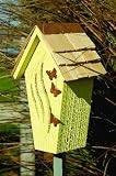 Yellow Butterfly Bijou House with Garden Stake