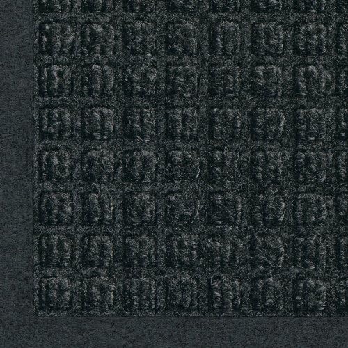 Andersen 280 WaterHog Fashion Polypropylene Fiber Entrance Indoor/Outdoor Floor Mat, SBR Rubber Backing, 45" Length x 35" Width, 3/8" Thick, Charcoal