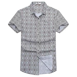 Highsound New England men's casual business shirt Silky Cotton plaid shirt