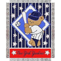 New York Yankees MLB Triple Woven Jacquard Throw (044 Series) (36"x46")