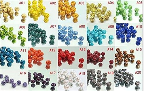 iCherry(TM) 10mm 100pcs/Lot Pink Clay Pave Disco Ball for Rhinestone Crystal Shamballa Beads Charms Jewelry Makings