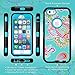 iPhone 6 Case, iPhone 6s Case,AnnBay 3 Layers Hybrid High Impact Shock Absorbing Bumper Full Body Heavy Duty Hybrid Slim Fit Armor Case Cover with Totem Flower Pattern for iphone 6/6s(Blue)
