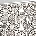 InterDesign Medallion Fabric Shower Curtain, Long 72 x 84, White/Taupe