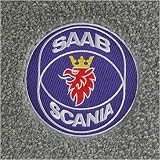 Black Carpet Two Front Mats 1994-1998 Saab 900 Custom-made Logo Floor Mats