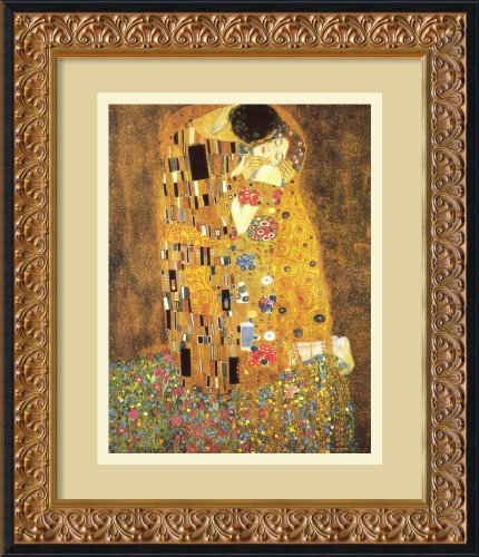 The Kiss (Le Baiser / Il Baccio), 1907 Framed Art Print by Gustav Klimt, Image size: 7.75
