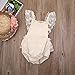 Newborn Baby Girl Ruffle Lace Romper Toddler Fly Sleeve Cotton Splice Layered Bodysuit (Beige Lace, 24 Months)