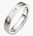 4mm 14 Karat White Gold 3 Diamond Wedding Band Ring