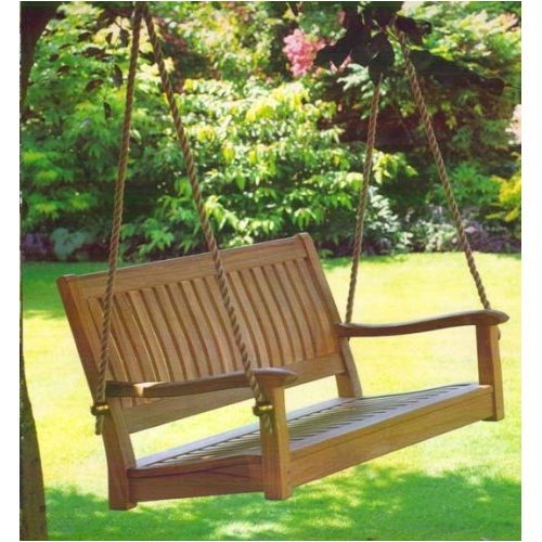 Childrens Toyshop  Outdoor Living : Java Teak Hardwood Outdoor Patio Porch Swing