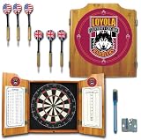 NCAA Loyola Chicago dart cabinet with Darts and Board