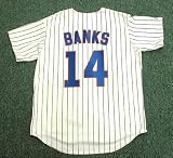 ERNIE BANKS Chicago Cubs Majestic Home Baseball Jersey, 2XL